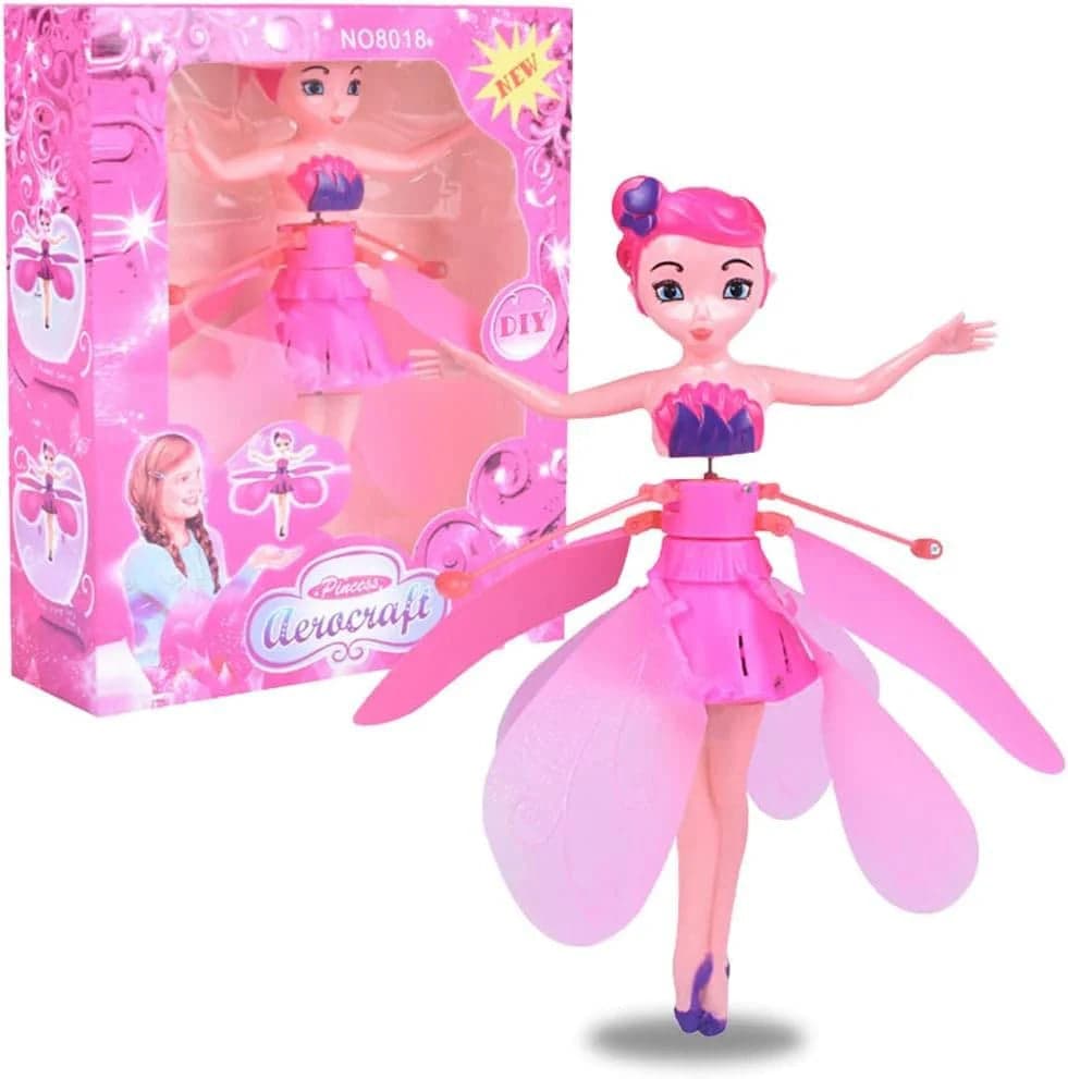 Aircraft Flying Doll for Kids - Pink & Purple