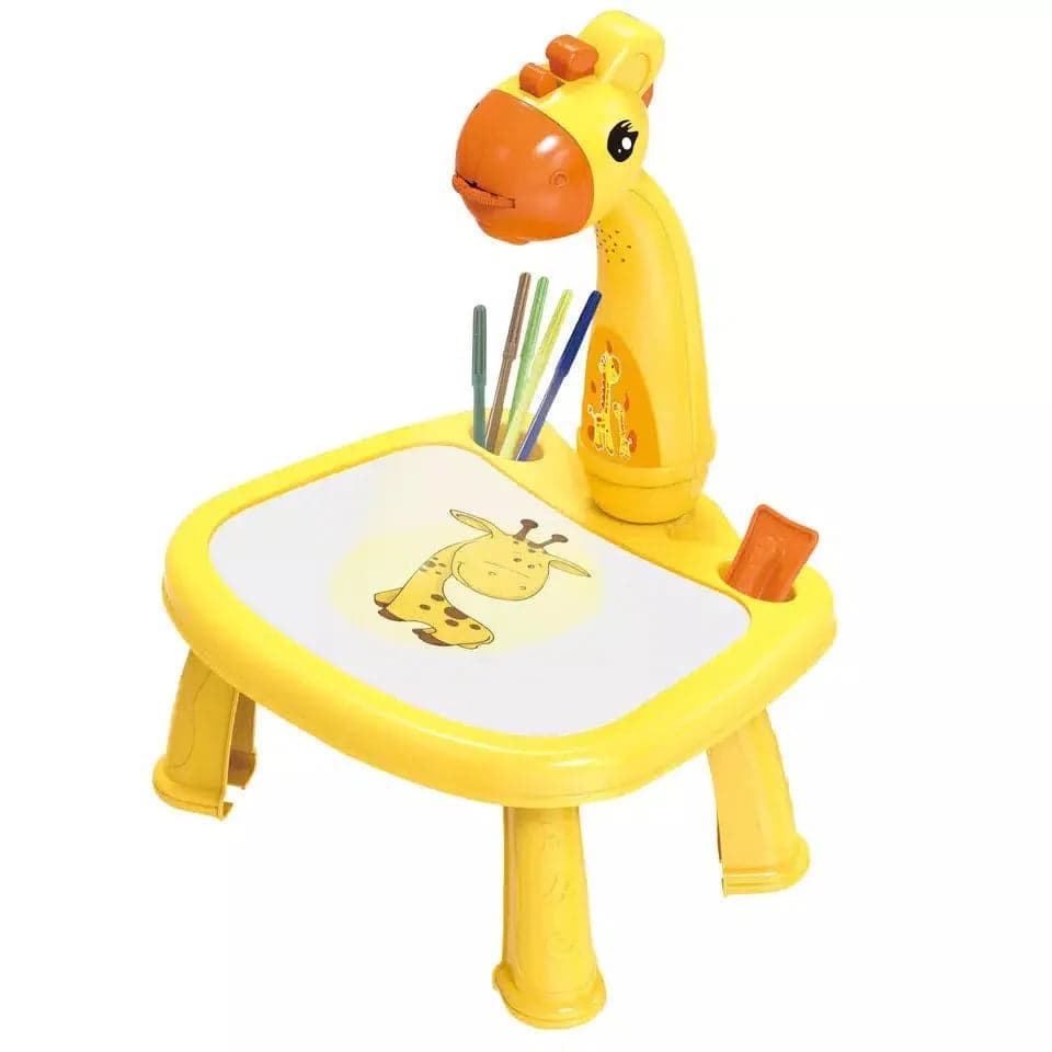 3-in-1 Giraffe LED Projector Drawing Table for Kids