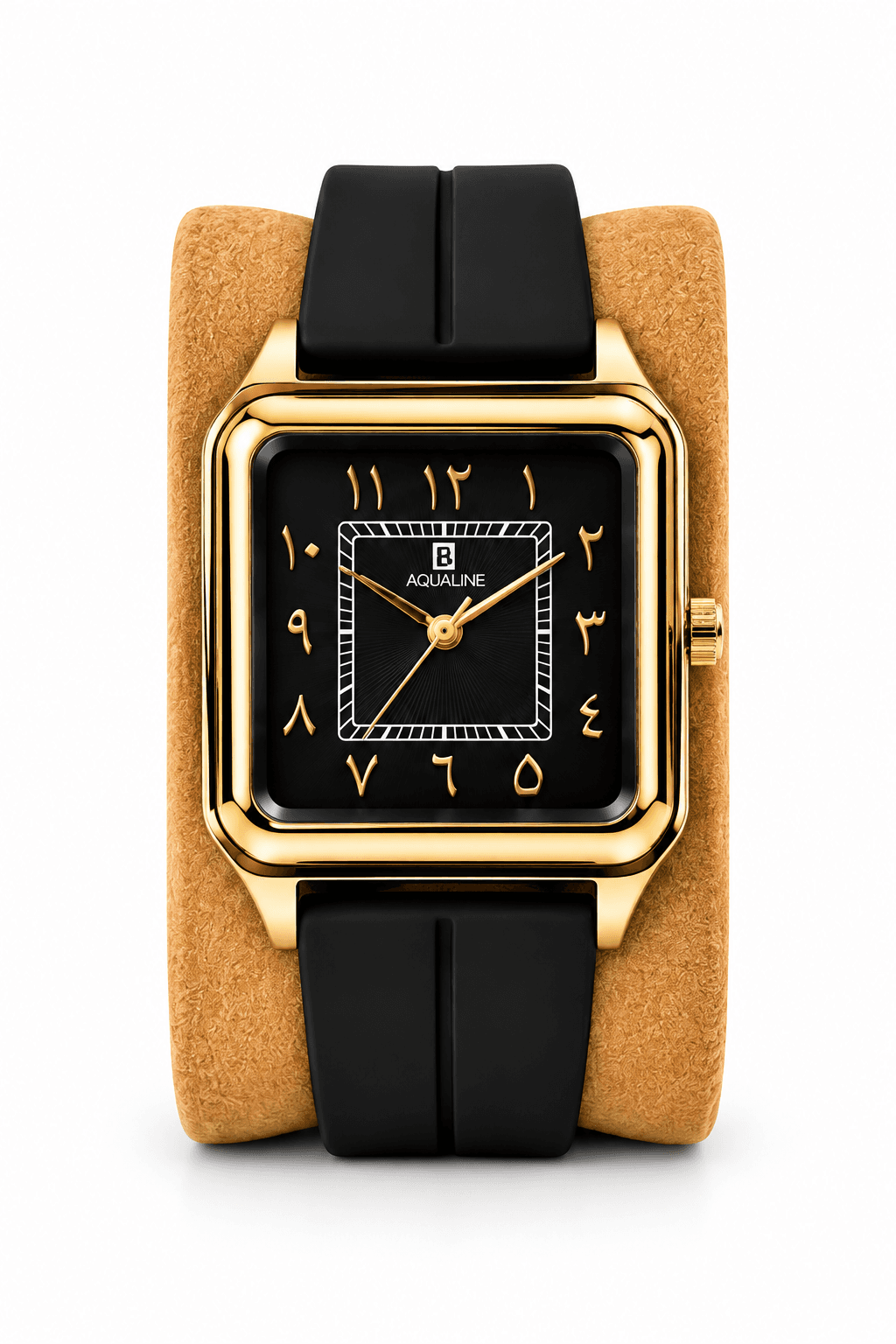 Aqualine Silicon Strap Square Watch With Magnetic Lock