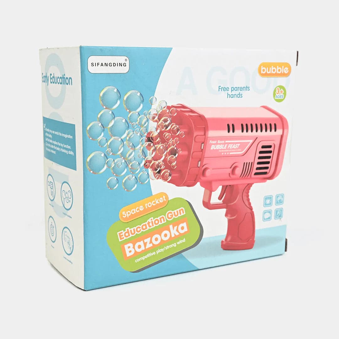 36-Hole Bubble Gun Bazooka for Kids Colourful Bubbles Maker